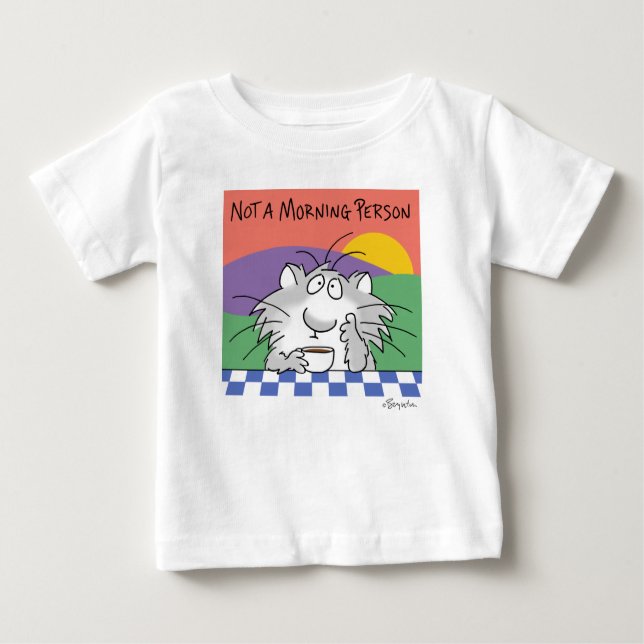 T-shirt Pour Bébé PAS UN MATIN par Sandra Boynton (Devant)