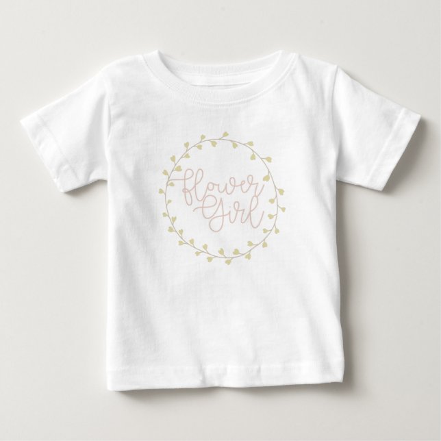 T-shirt Pour Bébé Pastel Floral Swirl | Fleur fille (Devant)