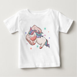 T-shirt Pour Bébé Pastel Unicorn dormir