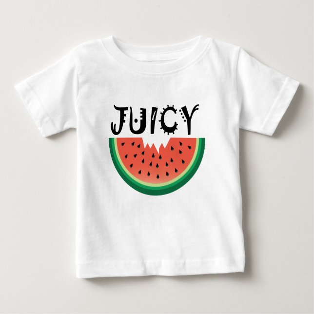 T-shirt Pour Bébé Pastèque Juicy - Robe de bébé sans manches  (Devant)