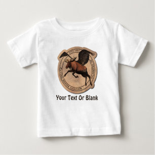 T-shirt Pour Bébé Patch Flying Moose Aviation