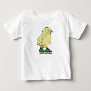 T-shirt Pour Bébé Patinage en ligne avec patins en ligne