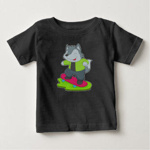 T-shirt Pour Bébé Patinage en loup