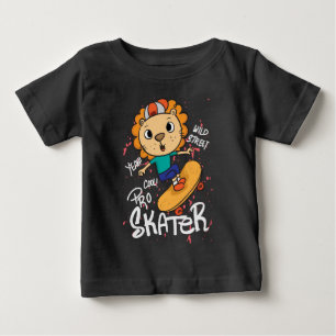 T-shirt Pour Bébé Patinage Lion