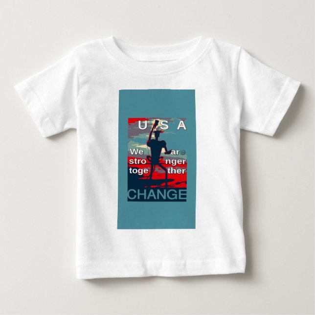 T-shirt Pour Bébé Patriotic USA Hope Graphisme Art Design (Devant)
