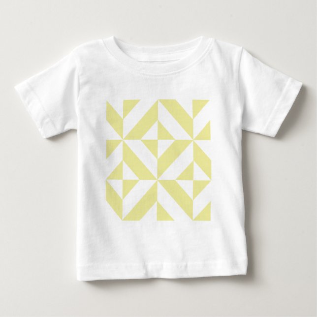 T-shirt Pour Bébé Patters de Pale Yellow (Devant)