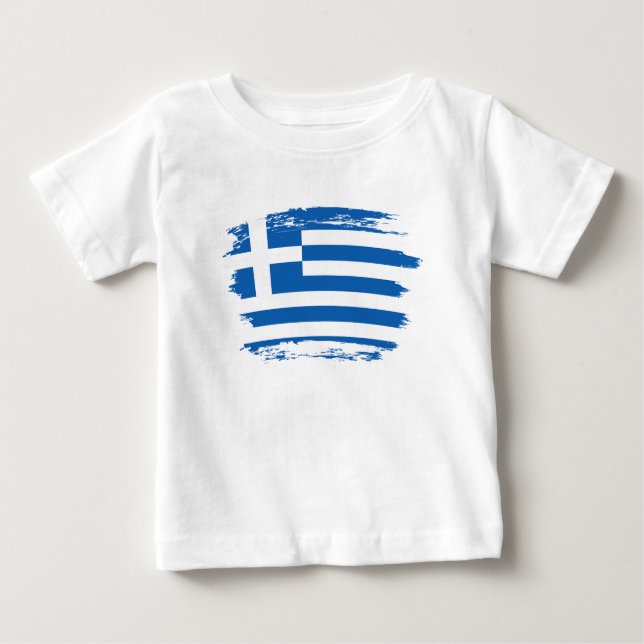 T-shirt Pour Bébé pavillon de la Grèce (Devant)