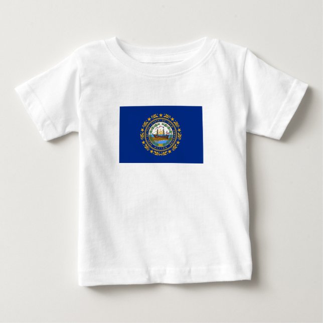 T-shirt Pour Bébé Pavillon d'État du New Hampshire (Devant)