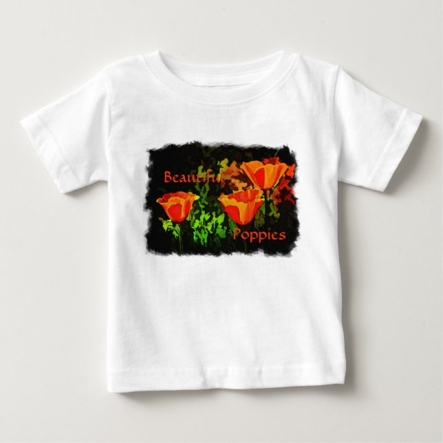 T-shirt Pour Bébé Pavots (Devant)