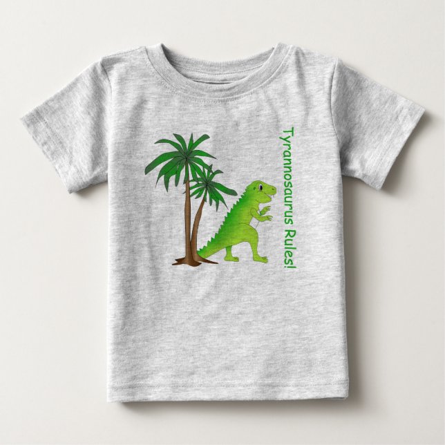 T-shirt Pour Bébé Pays des dinosaures Dino mignon (Devant)