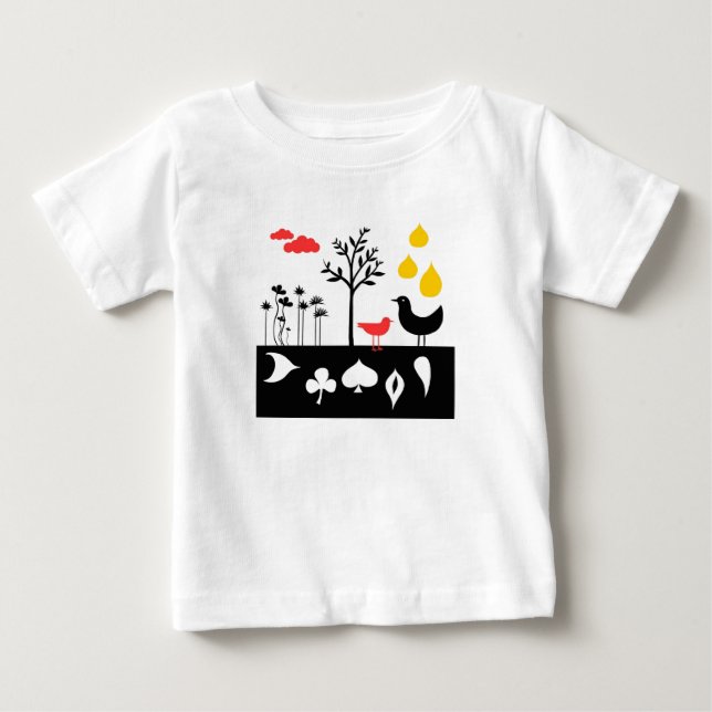 T-shirt Pour Bébé Paysage (Devant)