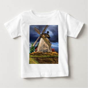 T-shirt Pour Bébé Paysage et temps dans la Pays-Bas - Dessin