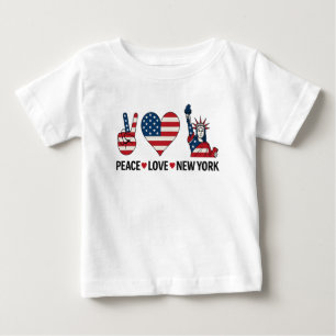 T-shirt Pour Bébé Peace Love New York