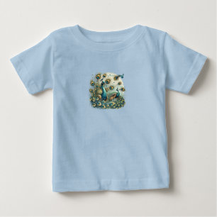 T-shirt Pour Bébé Peacocks Majestic - T-Shir Écran En Plumes Vibrant