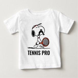 T-shirt Pour Bébé Peanuts   La moustache de Snoopy jouant au tennis
