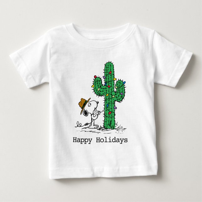 T-shirt Pour Bébé Peanuts | Les vacances de Spike Cactus (Devant)