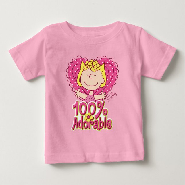 T-shirt Pour Bébé Peanuts | Sally 100% adorable (Devant)