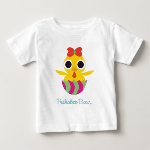 T-shirt Pour Bébé Peekaboo Grange Pâques   Bayla le poussin 2