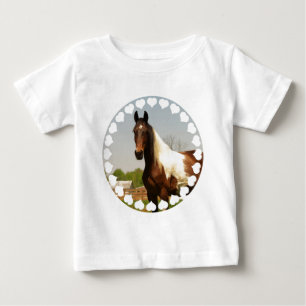 T-shirt Pour Bébé Peignez le T-shirt de bébé de cheval