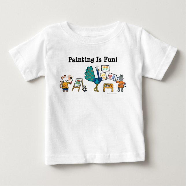 T-shirt Pour Bébé Peindre avec marguerite ! (Devant)