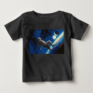T-shirt Pour Bébé peinture à l'huile "Clown In Space"