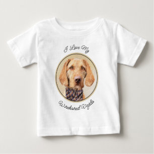 T-shirt Pour Bébé Peinture à poils durs Vizsla - Jolie Art Original