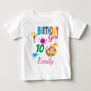 T-shirt Pour Bébé Peinture Anniversaire Art Créer thème de fête P