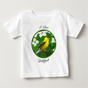 T-shirt Pour Bébé Peinture Chardonneret - Drôle d'Art Original de Ch
