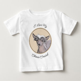 T-shirt Pour Bébé Peinture Chinoise sans cheveux peint art original 