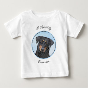 T-shirt Pour Bébé Peinture de Beauceron - Cute Original Chien Art