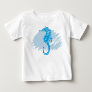 T-shirt Pour Bébé Peinture de la vie marine de Seahorse