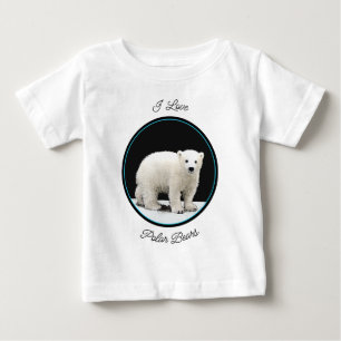 T-shirt Pour Bébé Peinture de l'ours polaire - Oiginal Wildlife Art