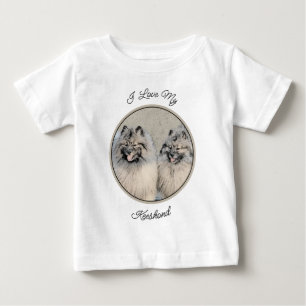 T-shirt Pour Bébé Peinture des frères Keeshond - Art canin original