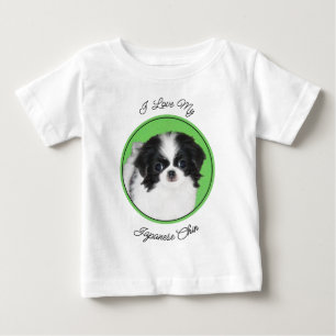 T-shirt Pour Bébé Peinture japonaise de chiot - Art original de chie