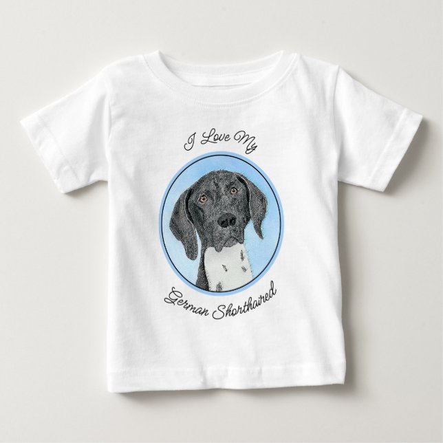 T-shirt Pour Bébé Peinture pointeur germanique - Art original (Devant)