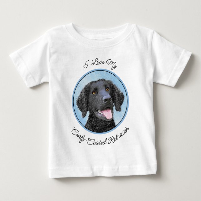 T-shirt Pour Bébé Peinture Retriever recouverte de boue - Art Chien  (Devant)