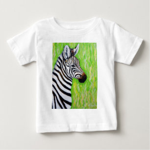 T-shirt Pour Bébé Peinture Zèbre