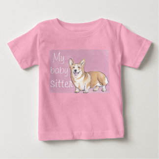T-shirt Pour Bébé Pembroke Welsh Corgi sauteur d'art rouge 24 mois