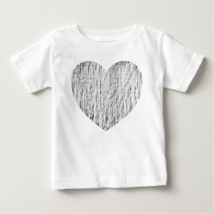 T-shirt Pour Bébé Pencé dans - Blanc sur noir