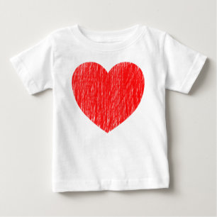 T-shirt Pour Bébé Pencé dans - Rouge
