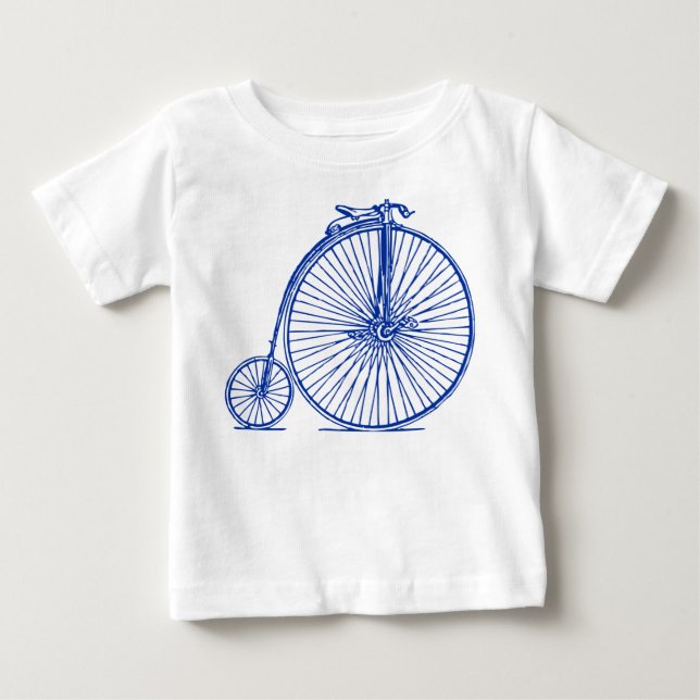 T-shirt Pour Bébé Penny Farthing - Marine (Devant)