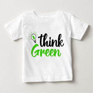 T-shirt Pour Bébé penser vert