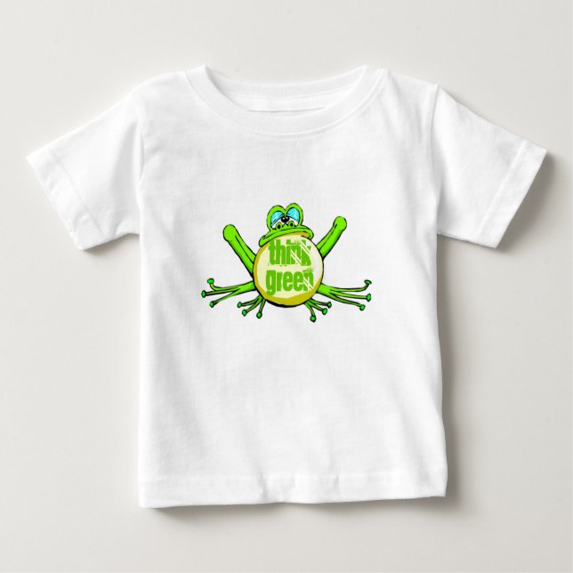 T-shirt Pour Bébé Pensez vert (Devant)