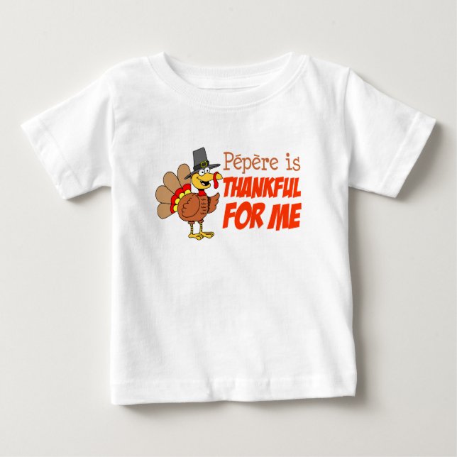 T-shirt Pour Bébé Pepere me remercie (Devant)