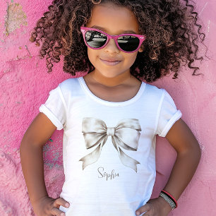 T-shirt Pour Bébé Pépinière Vintage à ruban blanc