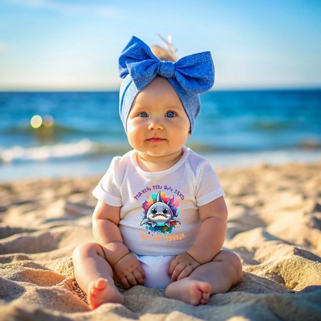 T-shirt Pour Bébé Pequeno Tiburón (Little Shark)