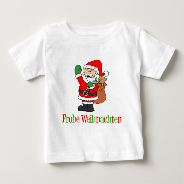 T-shirt Pour Bébé Père Noël de Noël allemande (Devant)