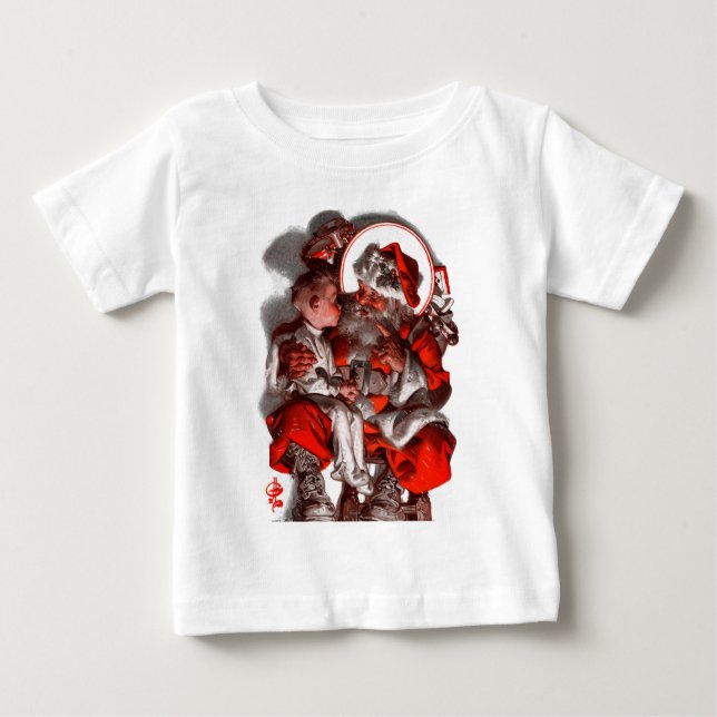 T-shirt Pour Bébé Père Noël Lap (Devant)