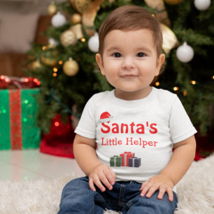 T-shirt Pour Bébé Père Noël Little Helper