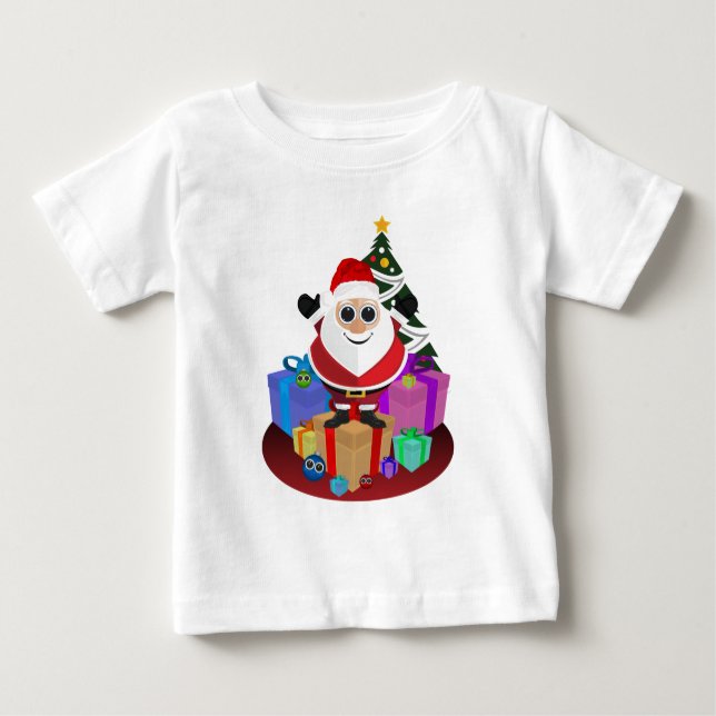 T-shirt Pour Bébé Père Noël - Noël (Devant)